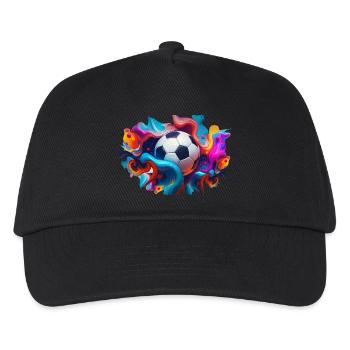 Colorful Soccer | Soccer Players - Kids’ Baseball Cap - black - Front