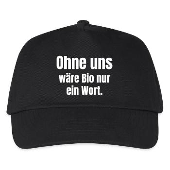Ohne uns wäre Bio nur ein Wort - Kinder Basecap - Schwarz - Vorne