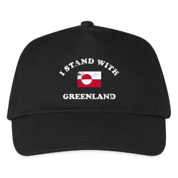 Ich stehe zu Grönland - Kinder Basecap - Schwarz - Vorne