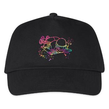 Skeleton Bobsleigh Winter Sports Sled - Kids’ Baseball Cap - black - Front