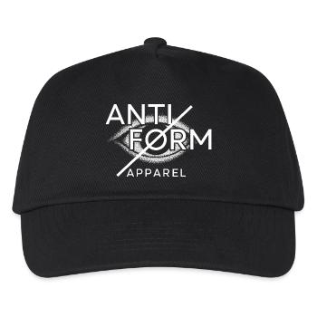 Anti-Form-Kleidungslogo - Kinder Basecap - Schwarz - Vorne