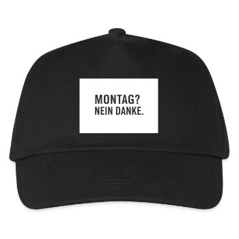 Montag? Nein Danke. - Kinder Basecap - Schwarz - Vorne