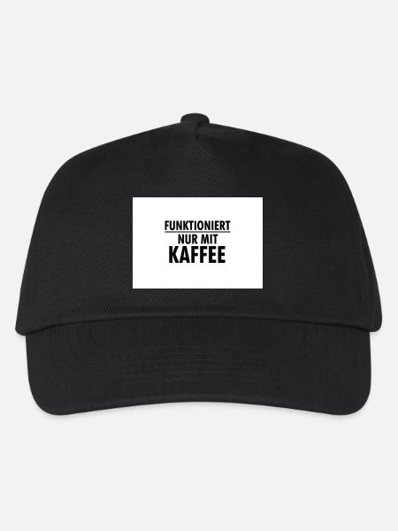 Funktioniert Nur Mit Kaffee - Kinder Basecap - Schwarz