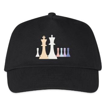 Pastel Chess Pieces King Queen Pawn Pieces - Kids’ Baseball Cap - black - Front