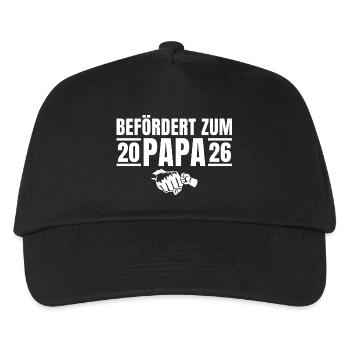 Vaterschaft Befördert zum Papa 2026 - Kinder Basecap - Schwarz - Vorne