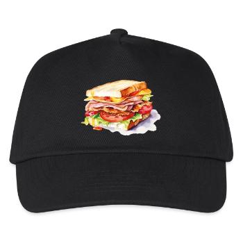Sandwich Illustration - Kids’ Baseball Cap - black - Front
