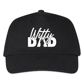 Witty Dad Father and Child Funny Pun Dad - Kids’ Baseball Cap - black - Front