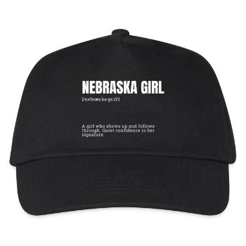 Nebraska Girl Courageous Determination - Kids’ Baseball Cap - black - Front