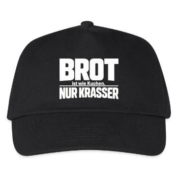 Brot ist wie Kuchen. Nur Krasser - Kinder Basecap - Schwarz - Vorne