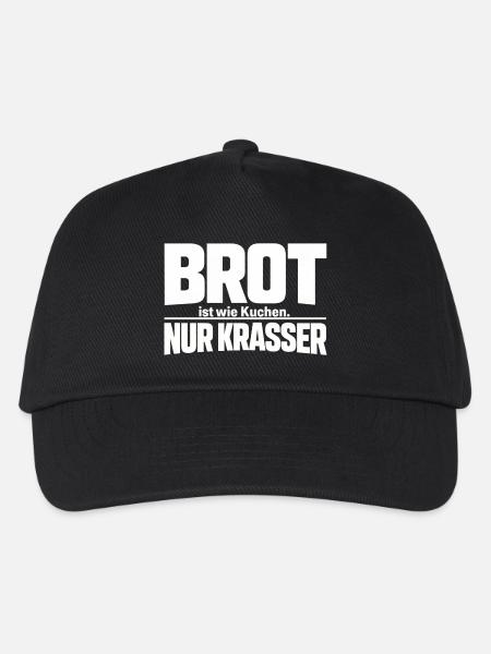 Brot ist wie Kuchen. Nur Krasser - Kinder Basecap - Schwarz