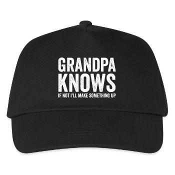 Opa weiß, wenn nicht, erfinde ich etwas Lustiges. - Kinder Basecap - Schwarz - Vorne