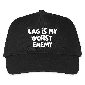 Lag ist mein schlimmster Feind - Kinder Basecap - Schwarz - Vorne