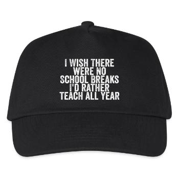 Passion Teaching: School all year round - Kids’ Baseball Cap - black - Front