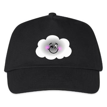 Glückliche Wolke - Kinder Basecap - Schwarz - Vorne