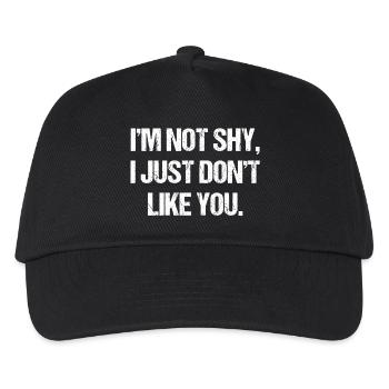 Je ne suis pas timide, je ne t’aime juste pas. - Casquette de baseball Enfant - noir - Devant
