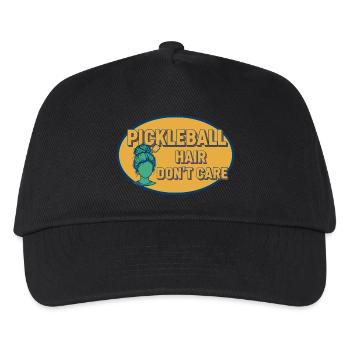 Pickleball Hair Dont Care funny player love - Kids’ Baseball Cap - black - Front