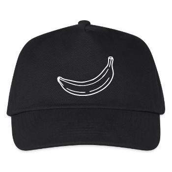 Banana minimal gift minimalist - Kids’ Baseball Cap - black - Front