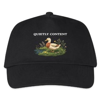 Quiet Duck by Garden Pond Cottagecore Farm - Kids’ Baseball Cap - black - Front