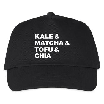 Kale Matcha Tofu Chia Veganerin - Kinder Basecap - Schwarz - Vorne
