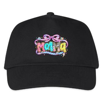 Mom Gift: Retro Mama Visual and Glitter - Kids’ Baseball Cap - black - Front