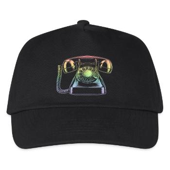 Telefon - Kinder Basecap - Schwarz - Vorne