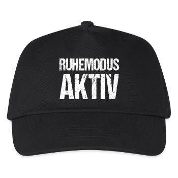 Ruhemodus aktiv Lustiger Spruch - Kinder Basecap - Schwarz - Vorne