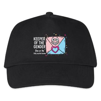 Gender Reveal Baby Shower Keeper Of The Gender - Kids’ Baseball Cap - black - Front