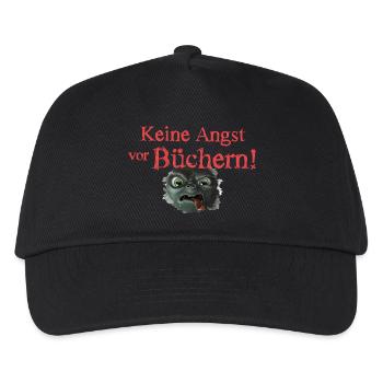 Das Kleine Böse Buch Keine Angst Vor Büchern - Kinder Basecap - Schwarz - Vorne