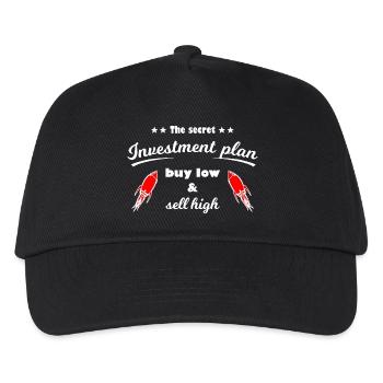 Investment Plan Rockets Print - Kids’ Baseball Cap - black - Front