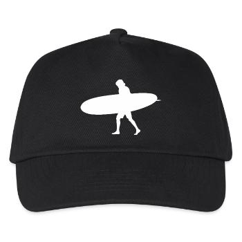 Surfeur Silhouette sur une planche de surf - Casquette de baseball Enfant - noir - Devant