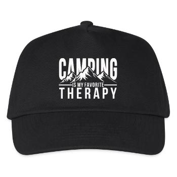 Le camping est ma thérapie préférée - Casquette de baseball Enfant - noir - Devant