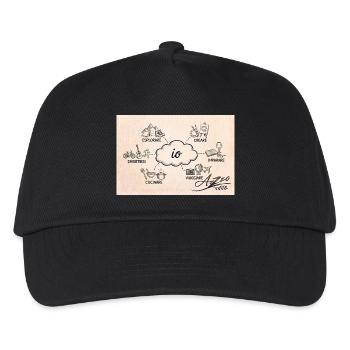 Azzo - Kinder Basecap - Schwarz - Vorne