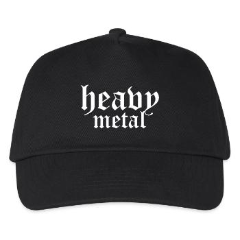 Heavy Metal Gothic Script T-Shirt - Kinder Basecap - Schwarz - Vorne