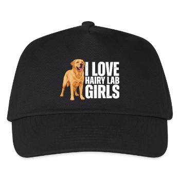 I Love Hairy Lab Girls Labrador Retriever - Kids’ Baseball Cap - black - Front