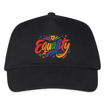 Equality Rainbow T-Shirt CSD Pride - Kids’ Baseball Cap - black - Front