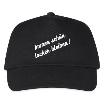 HN Always Laugh Well Stay Sticker Design - Kids’ Baseball Cap - black - Front