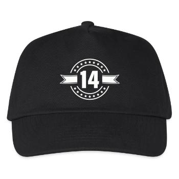 No.14 Badge Anniversary Design - Kids’ Baseball Cap - black - Front