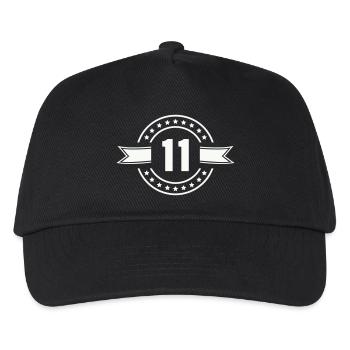 11_zahl - Kids’ Baseball Cap - black - Front