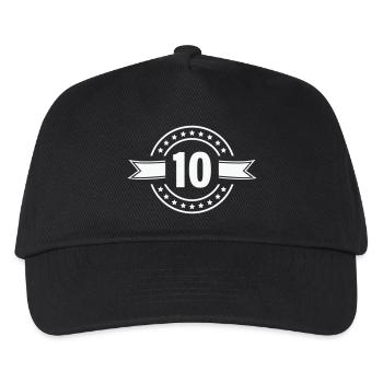 10_zahl- - Kids’ Baseball Cap - black - Front