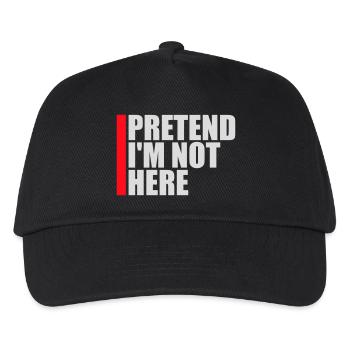 Pretend i'm not here Ignorier Mich Zitat Logo Text - Kinder Basecap - Schwarz - Vorne