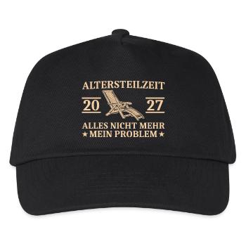 Altersteilzeit 2027 Liegestuhl Abschiedsgeschenk - Kinder Basecap - Schwarz - Vorne