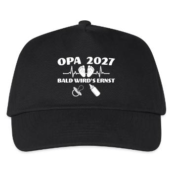 Werdender Opa 2027 Bald wird's ernst - Kinder Basecap - Schwarz - Vorne
