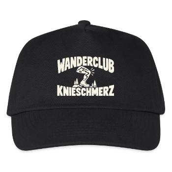 Wanderclub Knieschmerz Wandern Humor - Kinder Basecap - Schwarz - Vorne