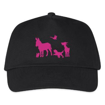 Logo - Tiere im Einklang - Kinder Basecap - Schwarz - Vorne
