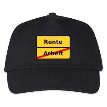 Arbeit Rente NEU - Kinder Basecap - Schwarz - Vorne