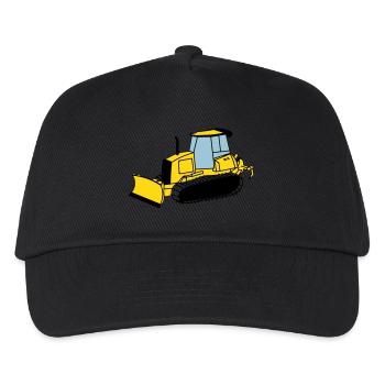 Chenille de chantier - Casquette de baseball Enfant - noir - Devant