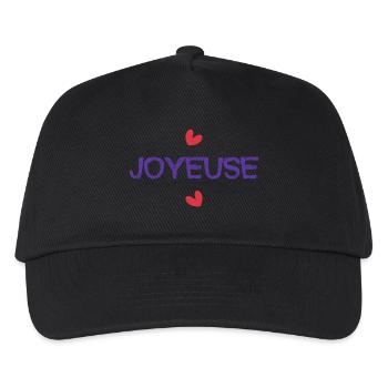 JOYEUSE. HEUREUSE. DRÔLE. HUMOUR. ANNIVERSAIRE - Casquette de baseball Enfant - noir - Devant