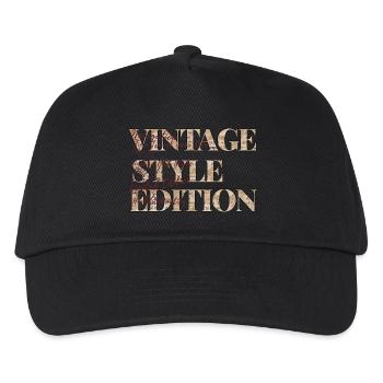 VINTAGE STYLE - Kinder Basecap - Schwarz - Vorne
