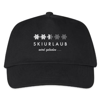 skiurlaub - Kinder Basecap - Schwarz - Vorne