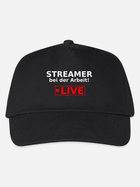 Streamer Stream Live Twitch Livestream pog - Kinder Basecap - Schwarz